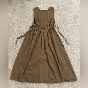 Brown Sleeveless Maxi Dress